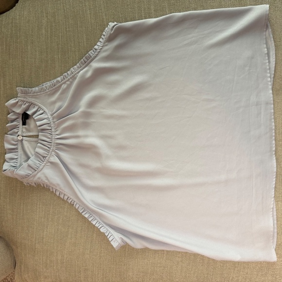 Ann Taylor Steel Blue Blouse Size L EUC - Picture 4 of 4